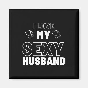 I Kärlek My Y Husbynd Groovy Familj Valentines day Magnet