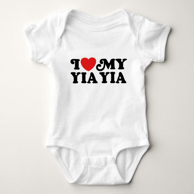 I Kärlek My Yia Yia Tee Shirt (Framsida)