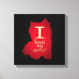 I KÄRLEK MY YORKIE CANVASTRYCK