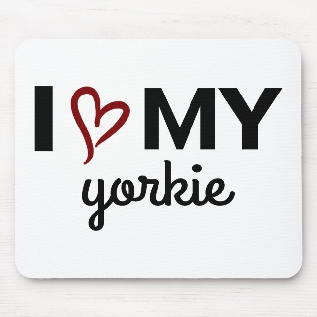 I Kärlek My Yorkie Musmatta (Framsidan)