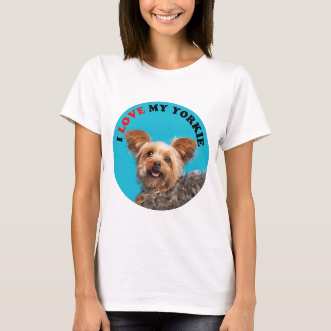 I Kärlek My Yorkie T Shirt (Framsida)