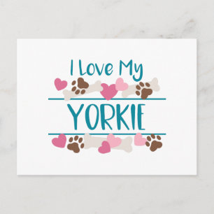 I Kärlek My Yorkie Vykort