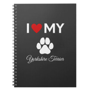 I kärlek my Yorkshire Terrier hund anpassningsbar Anteckningsbok