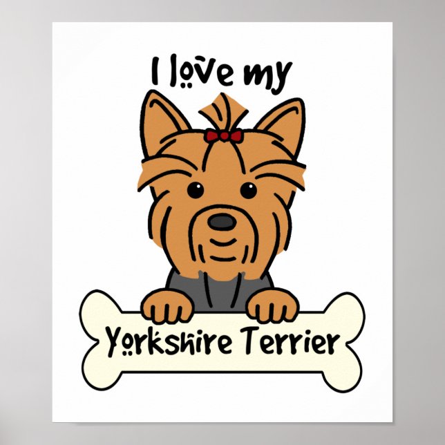 I Kärlek My Yorkshire Terrier Poster (Framsidan)