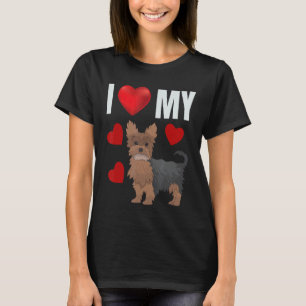 I Kärlek My Yorkshire Terrier Yorkie Hund Puppy Hu T Shirt