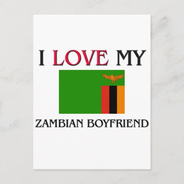 I Kärlek My Zambian Boykompis Vykort (Framsida)