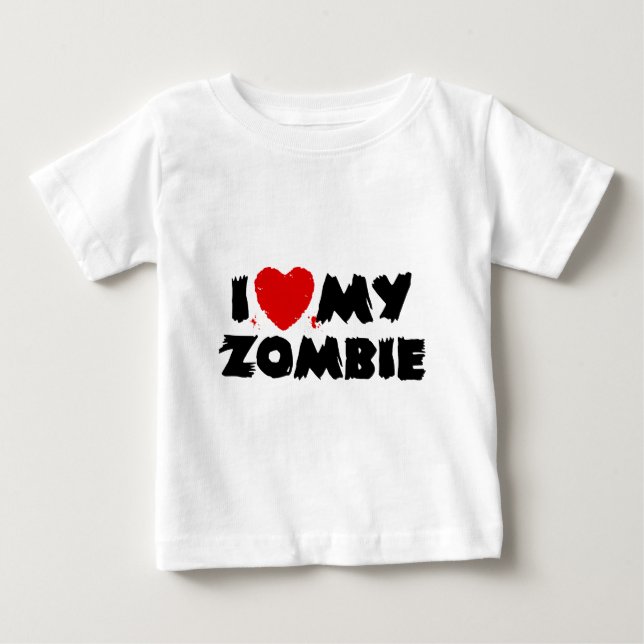 I Kärlek My Zombie Tee Shirt (Framsida)