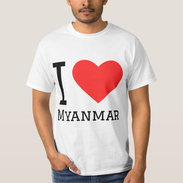 I kärlek Myanmar T Shirt (Framsida)