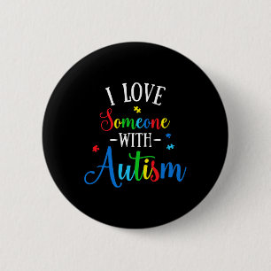 I Kärlek någon med autism Awareness Manar Women Ki Knapp