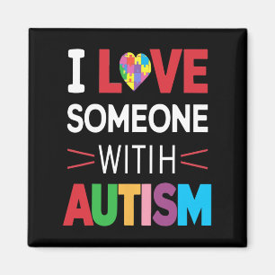 I Kärlek någon med autism Awareness Manar Women Ki Magnet