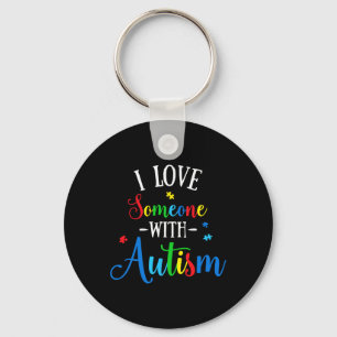 I Kärlek någon med autism Awareness Manar Women Ki Nyckelring