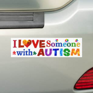 I Kärlek någon med AUTISM Bildekal