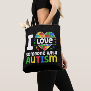 I Kärlek någon med autism, gåva från autism och me Tygkasse