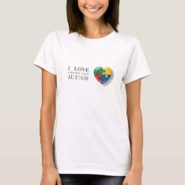 I Kärlek någon med autism - Heart Puzzle Biet T Shirt