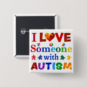 I Kärlek någon med AUTISM Knapp