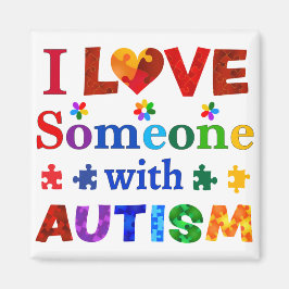 I Kärlek någon med AUTISM Magnet