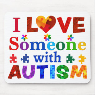 I Kärlek någon med AUTISM Musmatta
