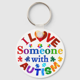 I Kärlek någon med AUTISM Nyckelring