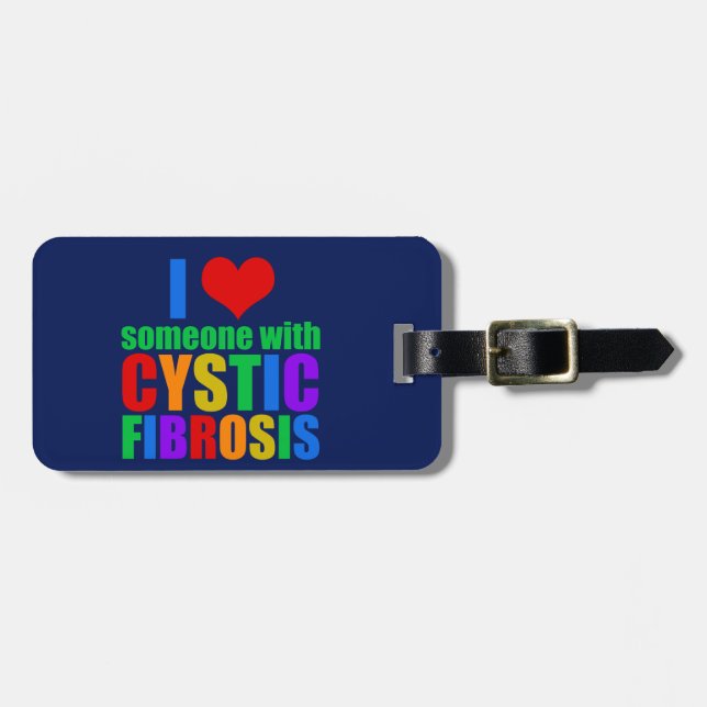 I Kärlek någon med cystisk fibros Bagagebricka (Horisontell Framsida)