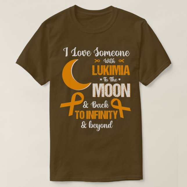 I kärlek någon med Leukemia Awareness orange Ribb T Shirt (Design framsida)