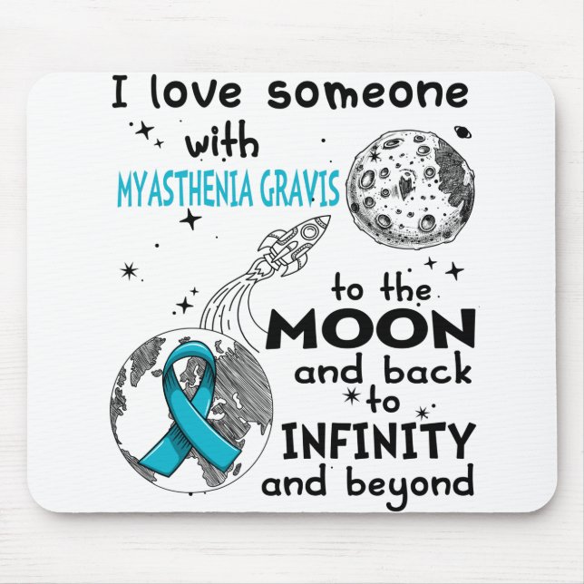 I kärlek någon med Myasthenia Gravis Awareness Musmatta (Framsidan)