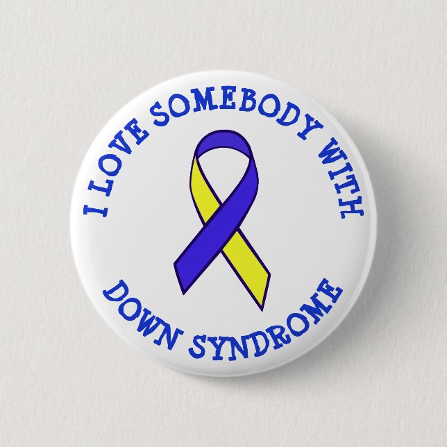 I Kärlek, någon med nere syndrom-knapp Knapp (Framsida)
