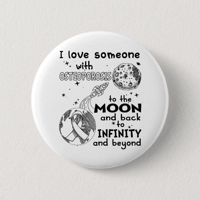 I kärlek någon med osteoporosmedvetenhet knapp (Framsida)
