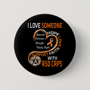 I Kärlek någon med RSD Crps Awareness Solros Knapp