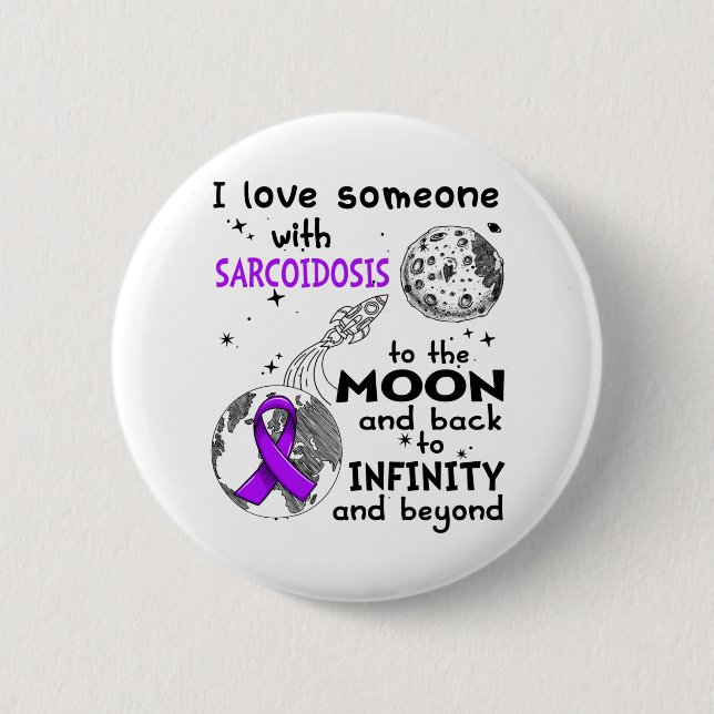 I kärlek någon med Sarcoidosis Awareness Knapp (Framsida)