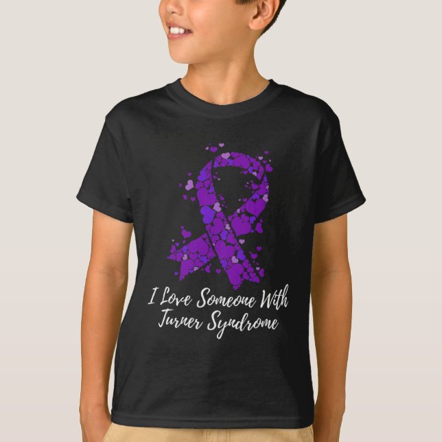 I Kärlek någon med Turner Syndrome Awareness T Shirt (Framsida)