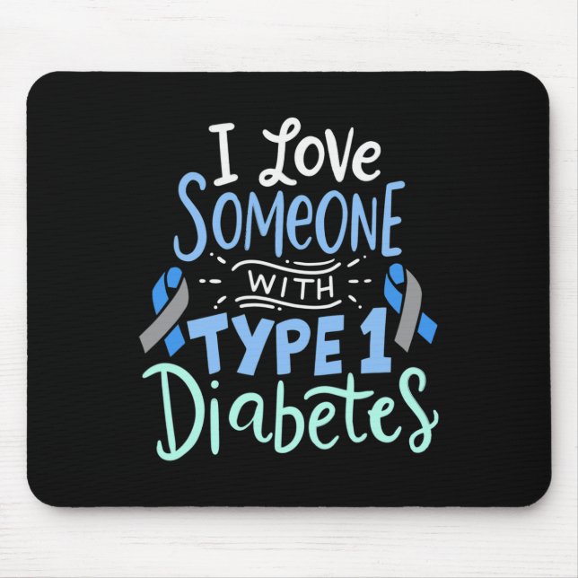 I Kärlek någon med typ 1-diabetes 2 Musmatta (Framsidan)