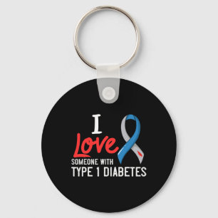 I Kärlek någon med typ 1-diabetes med diabetes Nyckelring