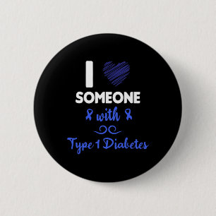 I Kärlek någon med typ 1-diabetes Medveten diabete Knapp