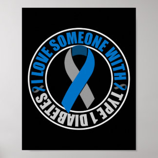 I Kärlek någon med typ 1-diabetes Poster