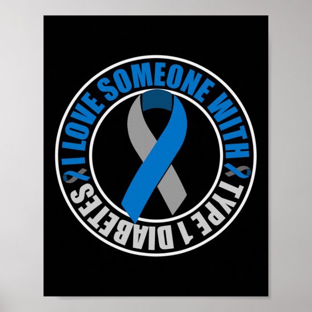 I Kärlek någon med typ 1-diabetes Poster (Framsidan)