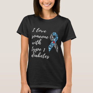 I Kärlek någon med typ 1-diabetes T Shirt