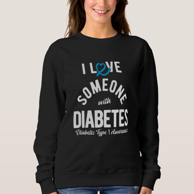 I Kärlek någon med typ 1-diabetes T Shirt (Framsida)