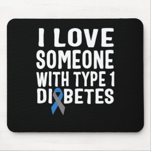 I Kärlek någon med typ 1-diabetesmedvetenhet 1 Musmatta