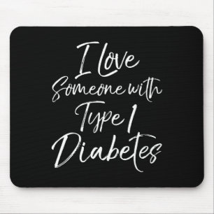 I Kärlek någon med typ 1-diabetesmedvetenhet Musmatta