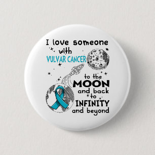 I kärlek någon med Vulvar Cancer Awareness Knapp