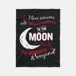 I Kärlek någon med Williams Syndrome Ribbon Medvet Fleecefilt