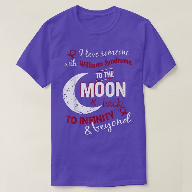 I Kärlek någon med Williams Syndrome Ribbon Medvet T Shirt (Design framsida)