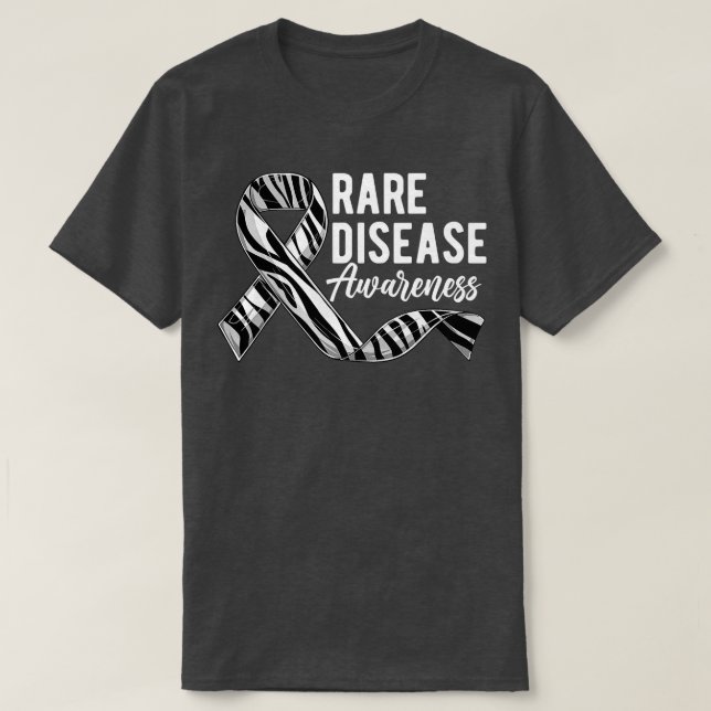 I Kärlek någon Sällsynt Zebra Ribbon Sällsynt Dise T Shirt (Design framsida)