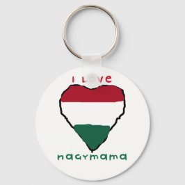 I Kärlek Nagymama Keychain Nyckelring