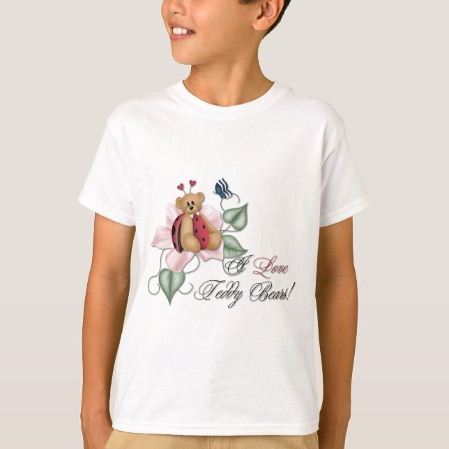 I Kärlek Nalle Nyckelpiga Bear T-shirt (Framsida)