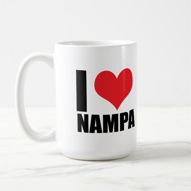 I kärlek Nampa Kaffemugg (Vänster)