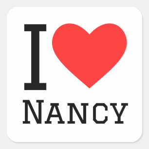 I kärlek Nancy Fyrkantigt Klistermärke