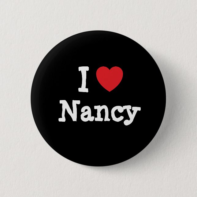 I kärlek Nancy hjärta T-Shirt Knapp (Framsida)