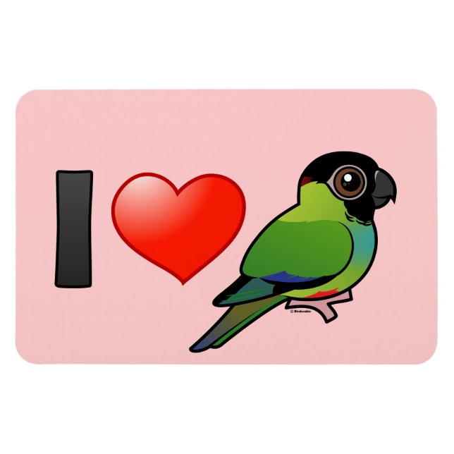 I Kärlek Nanday Conures Magnet (Horisontell)