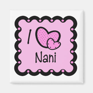 I Kärlek Nani Cute T-Shirt Magnet